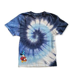 VANS DISNEY Mickey Fantasia Tie Dye Graphic T-Shirt Blue Collab Size Large